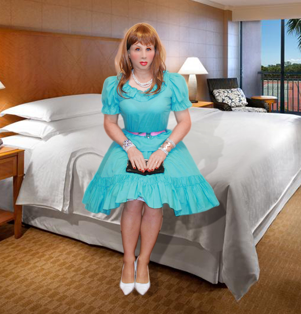 Kathy Leigh Teal dress with crinoline petticoat I'm ready . 