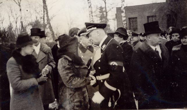 Flatow, West Prussia 1939 early January - Hans Heinrich Lammers at the funeral of Richard Rüdiger