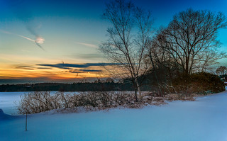 Boston Snowy Sunset