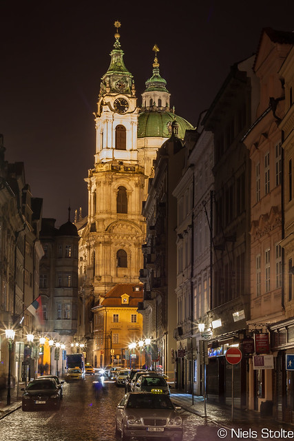St. Nicolas Church at Night / Prague, Czech Republic