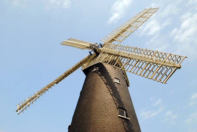 Shirley Windmill in the early afternoon