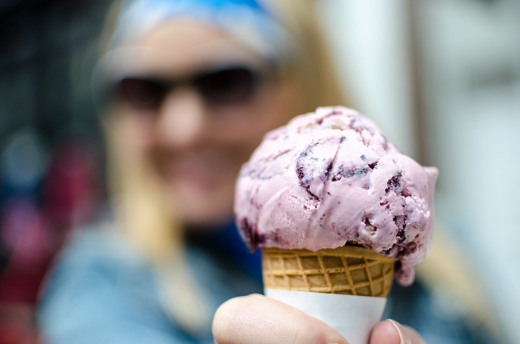 Blueberry ice cream cone | m01229 | Flickr