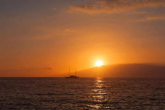 Sunset cruising at La Gomera island, Canaries