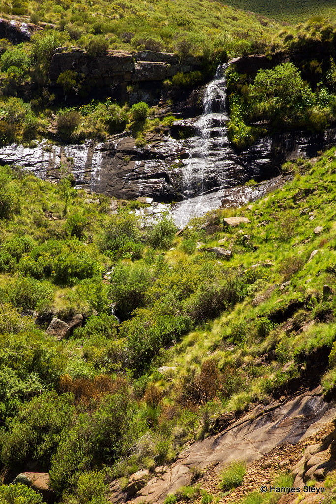 A waterfall in Volunteer Pass