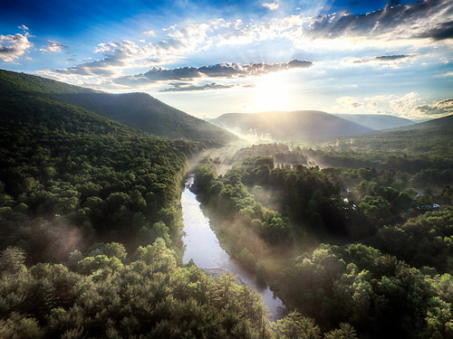 sunset sun clouds unitedstates pennsylvania gaines drone arialphotography phantom3advanced