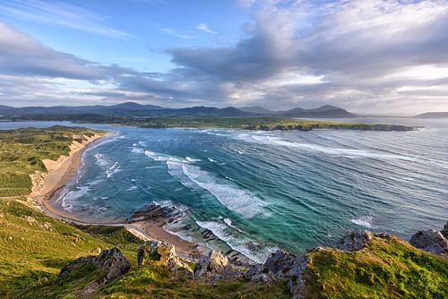 mountains landscape view county donegal ireland irish countryside nature grass mts gareth wray photography strabane nikon d810 nikkor 1424mm wide angle lens scenic drive tourist tourism location visit sight site summer cloudy day photographer vacation holiday europe outdoor clouds grassland sky hill atlantic swilly inishowen buncrana fanad carndonagh strand beach sea ocean pebbles stones sand sandy bay head field malin five finger fingers coast seaside shore lagg church chapel wild way knockamany area bens dunes