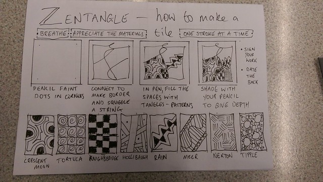 Summary of what we have learned so far in Zentangle Club.