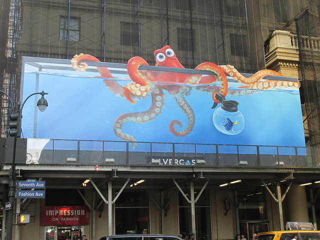 Finding Dory Billboard - Orange Octopus in Aquarium 1710