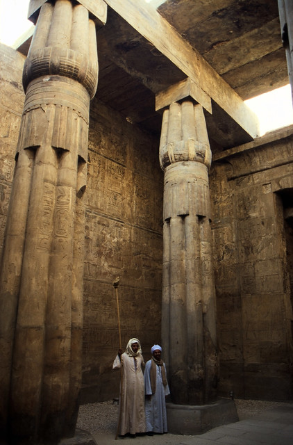 Ägypten 1999 (264) Tempel von Luxor: Sonnenhof des Amenophis III.