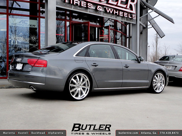 Audi A8L with 22in Mandrus Wilhelm Wheels