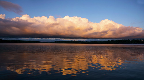 county sunset cloud lake storm reflection wisconsin clouds chain fourth moen thunderhead oneida rhinelander fourthlake