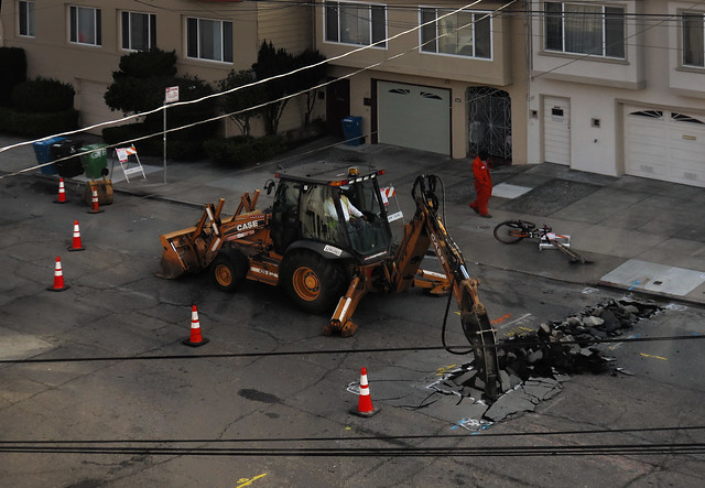 maintanence on 26th avenue; The Sunset, San Francisco (2015)