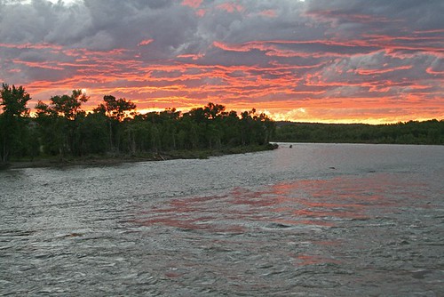 columbus sunset montana yellowstoneriver