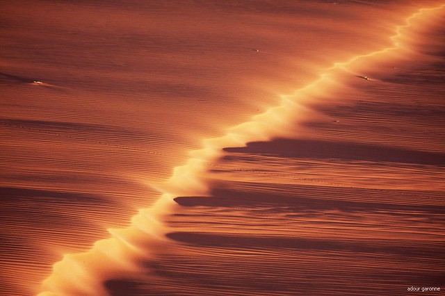 Sand on fire