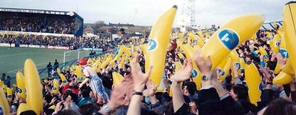 Manchester City fans go bananas in the RRE looking towards  Flickr