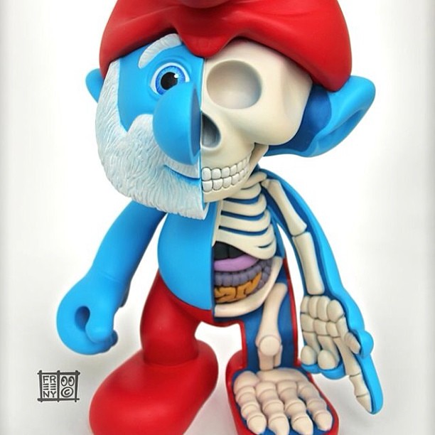 Papa Smurf anatomy lesson 101. #smurf #blue #bones #skelet… | Flickr