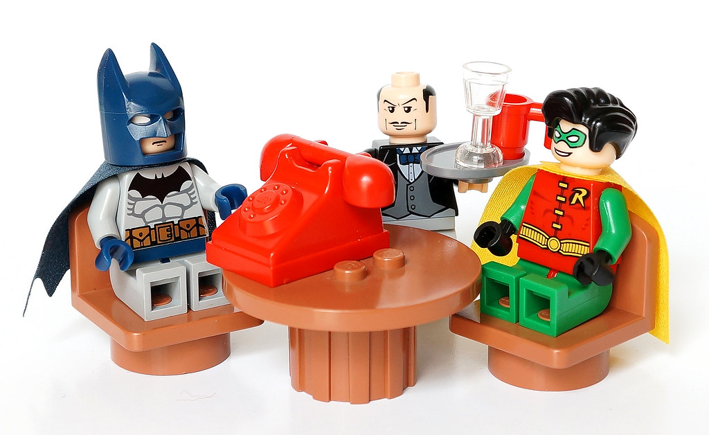 Red phone for Batman and Robin | Table and chairs comes from… | Flickr