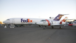 FedEx Boeing 727  Coast Guard Falcon 20 DSC_0799 5K views, 5 faves