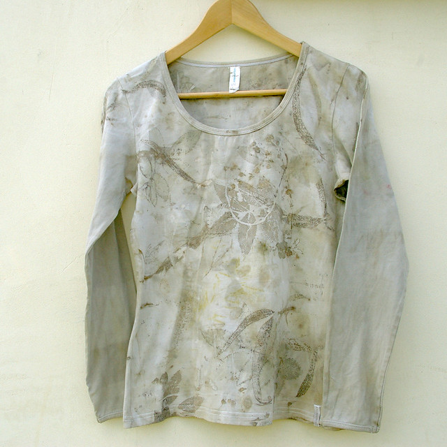 Eco print cotton tshirt