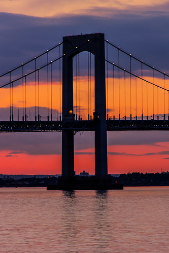 nyc newyorkcity bridge sunset water night clouds cloudy queens bayside hdr lightroom throgsneck littlebaypark