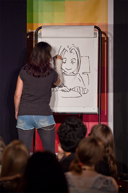 Emma Vieceli does some live drawing at Jura Unbound
