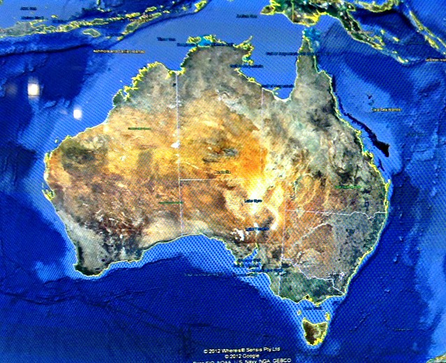 2014 Sydney Aquarium: Map of Australia