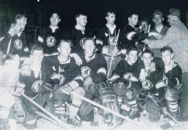 Local Hockey Team late 1950s, Promoting Mine