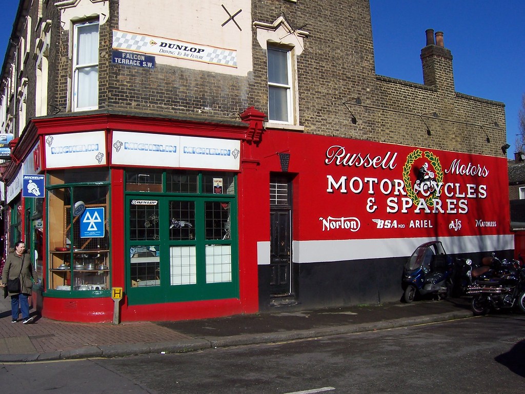Russell Motors painted sign