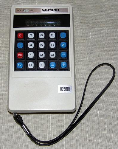 Vintage Mintron Electronic Pocket Calculator, Model No. 829ND, Made By Minsung Electronics, Ltd., Seoul, Korea, Takes 3 AA Batteries, Circa 1974 | by France1978