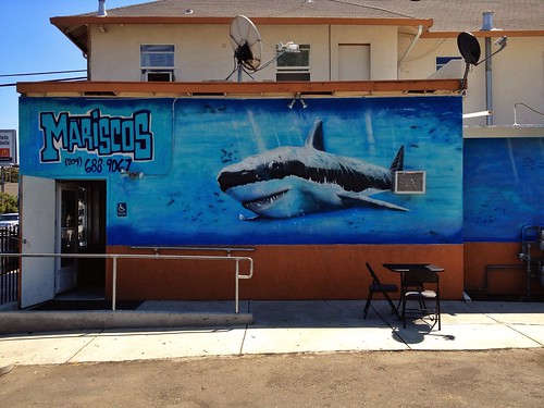 ocean california blue urban building art beauty wall painting landscape restaurant shark scary artwork mural downtown cityscape underwater painted teeth attack scenic lagoon lunchtime business mexican jaws seafood predator chompers taqueria greatwhite lodi mariscos brucetheshark goingtoneedabiggerboat explore20130801
