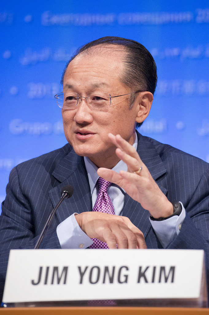 World Bank Group President Jim Yong Kim answers questions at opening press conference