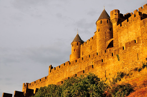 sunset france europe unescoworldheritagesite unesco citywalls walls fortress carcassonne d300s 1685mmf3556gvr 1685mmvr