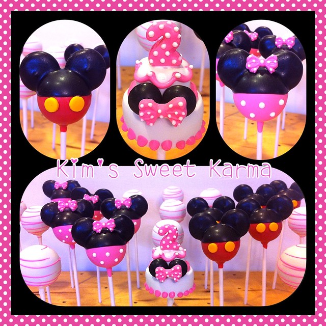 Minnie and Mickey cake pops