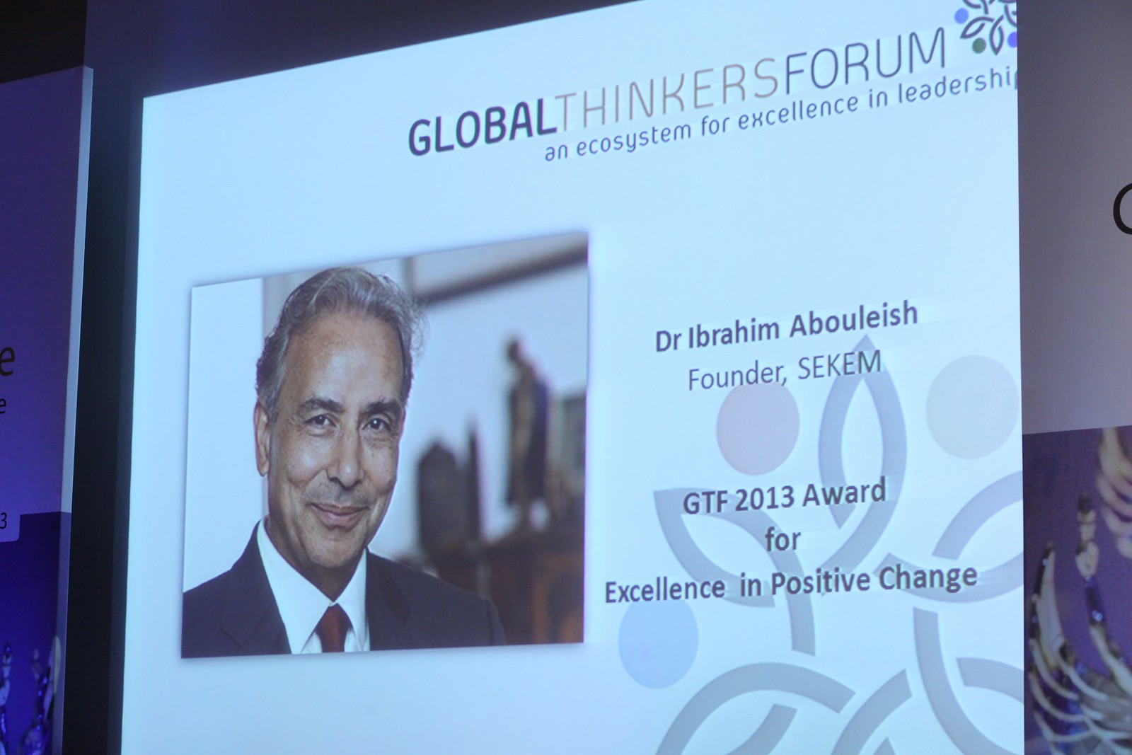 Dr Ibrahim Abouleish, GTF 2013 Award for Excellence in Positive Change