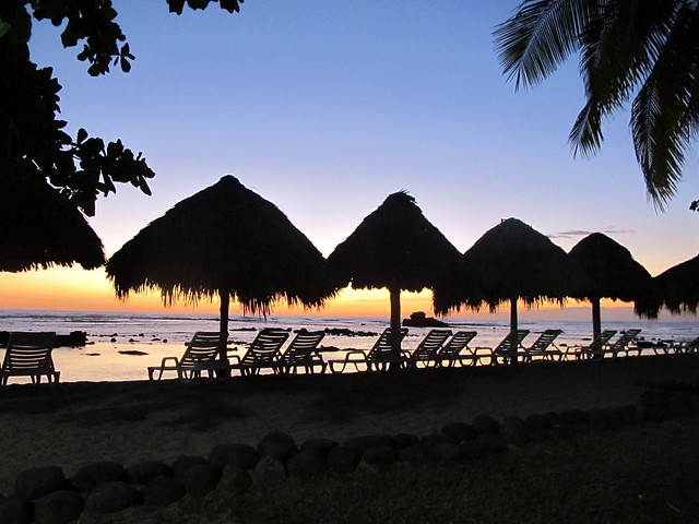 Beach Chairs at Sunset