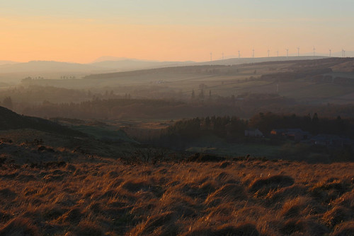 light evening scotland wind perthshire turbine windfarm alyth hillofalyth drumderg