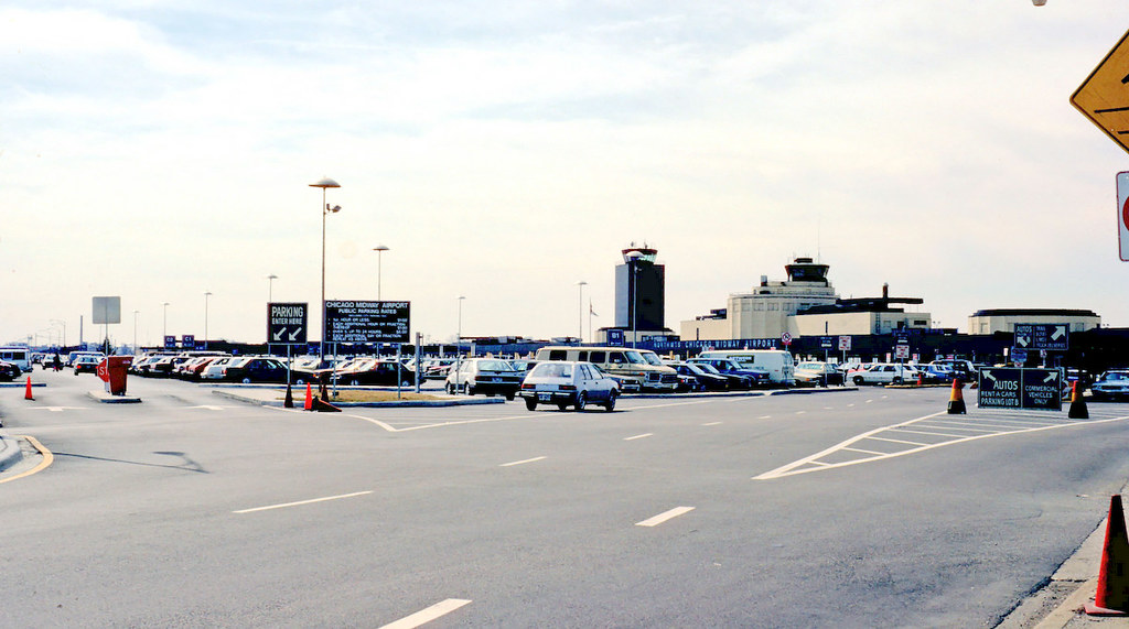 Chicago Midway Airport Parking Lot Entrance (1986