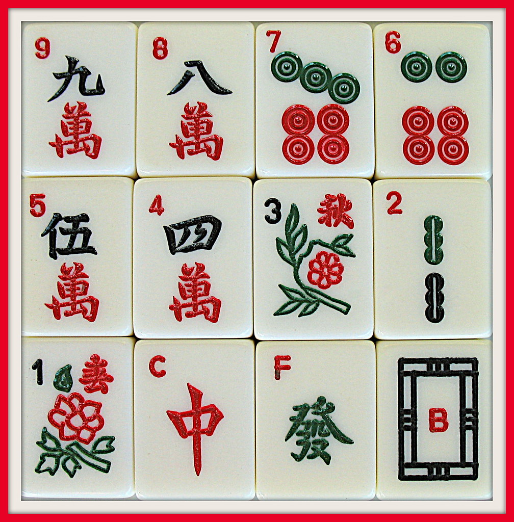 wake up Skim Citizen Mahjong Simple Tiles, Flowers and Dragons | Mahjong, a game … | Flickr