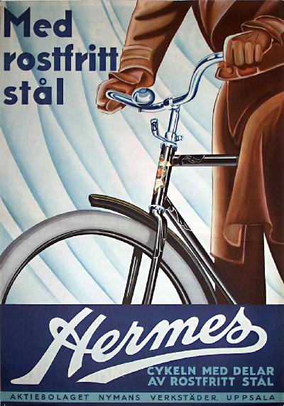 hermes.bicycle.vintage.poster
