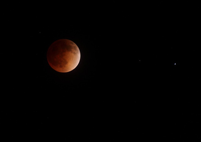Blood Moon and Saturn