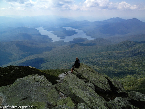 summer sky mountain lake ny newyork man mountains clouds landscape us alone view unitedstates scenic adirondacks upstateny overlooking lakeplacid iloveny adirondackmountains whitefacemountain adirondackpark