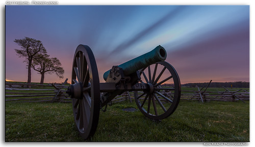 longexposure bulb pennsylvania gettysburg cannon