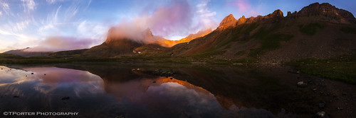 camping light panorama lake beautiful sunrise reflections landscape interesting fishing colorado hiking vibrant gorgeous exploring vivid professional alpine backpacking glowing rockymountains sanjuans majestic tarn exciting highaltitude tylerporter