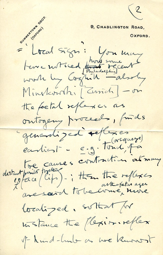 Sherrington to Denny-Brown - 17 October 1933 (S/2/11/8) 3/8