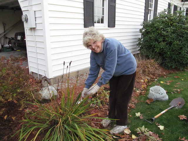 Grandma gardening for us 20131026-154014