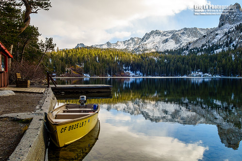 california light sunset sky usa cloud mountain lake snow reflection tree water forest landscape photography boat cabin unitedstates sony lakegeorge pointandshoot mammothlakes easternsierra ericlo rx100 rx100m2 dscrx100m2