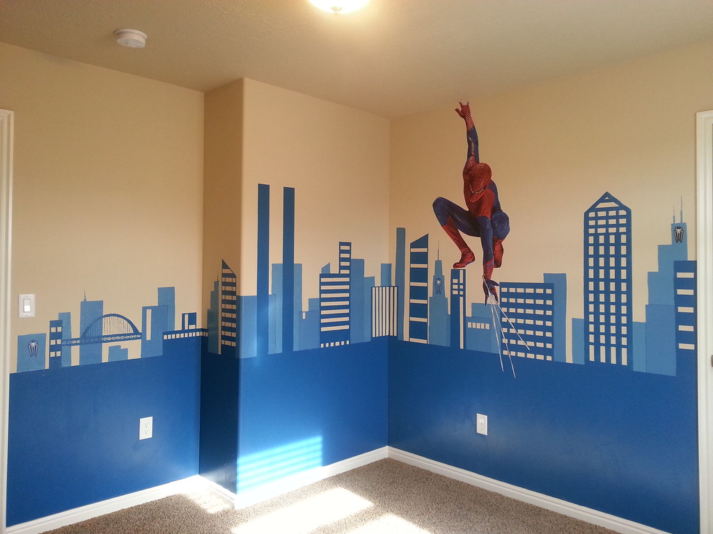 SpiderMan mural 4 Colors