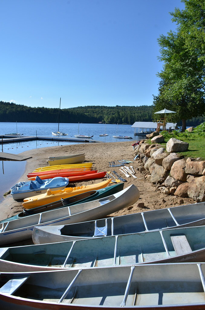 Canoes on the sand! Long Lake
