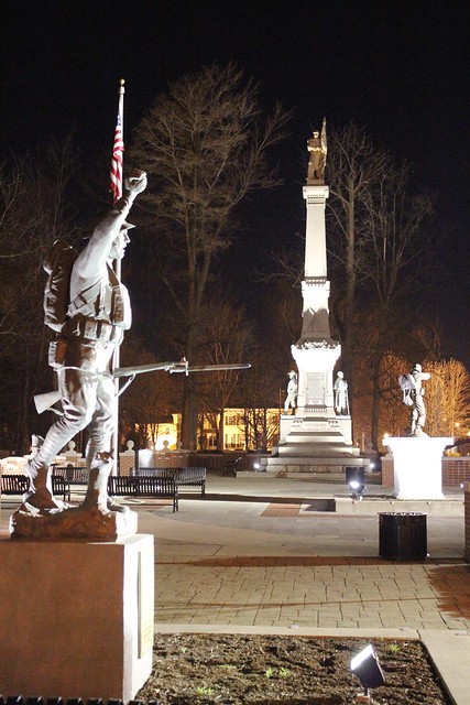 WWI, WWII, and Civil War monuments