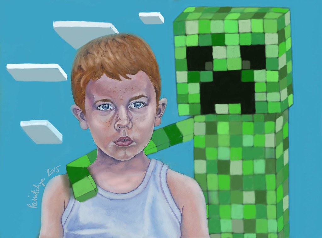 boy with creeper paintchya
